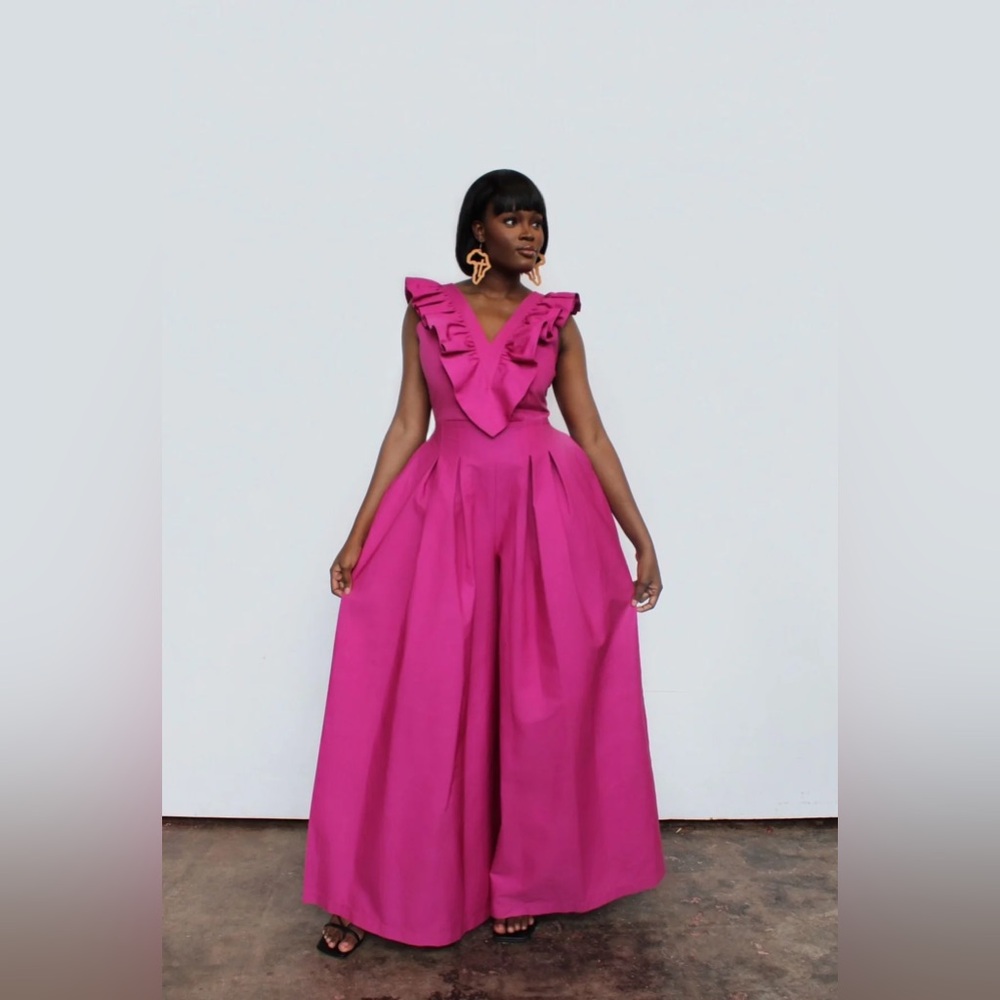 Forever Amelia AMARI JUMPSUIT FUSCHIA Size 12 - Picture 7 of 11